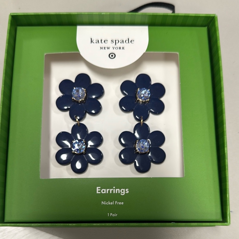 Kate Spade Blue Flower Earrings